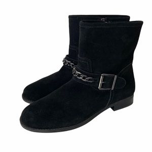 Vionic Country Cresent suede comfort ankle boots black size 7